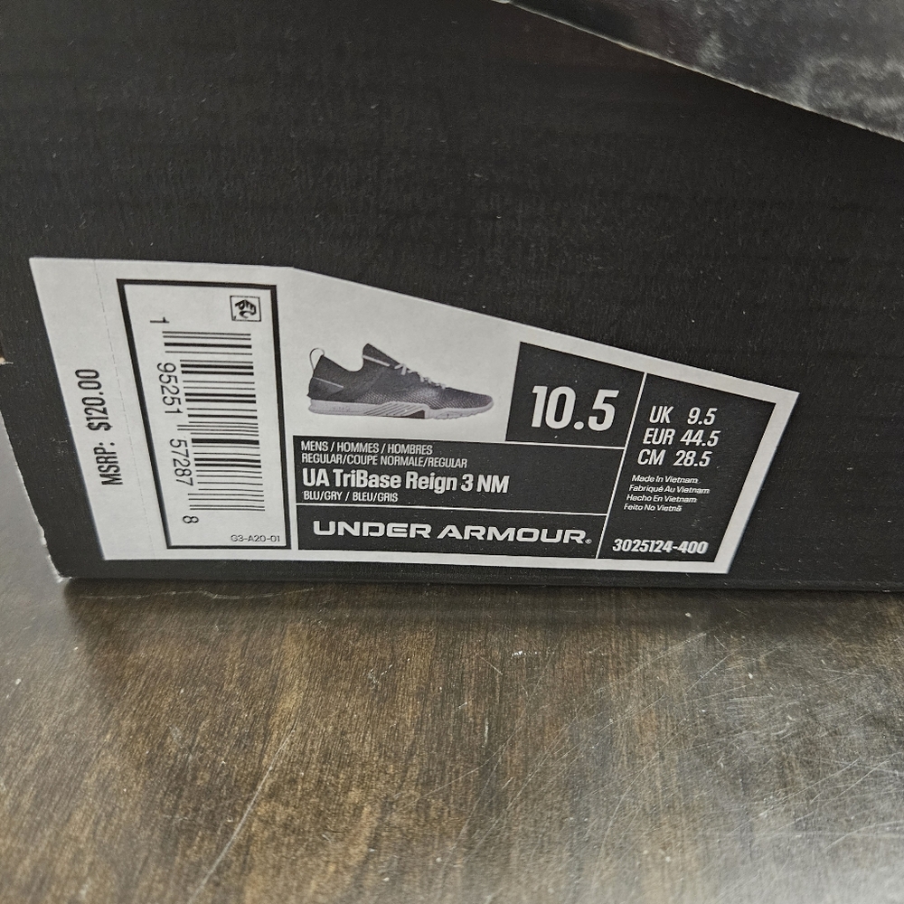 Men's Under Armour UA TriBase™ Reign 3 Blue/Gray Training Shoes 10.5 - Picture 11 of 12